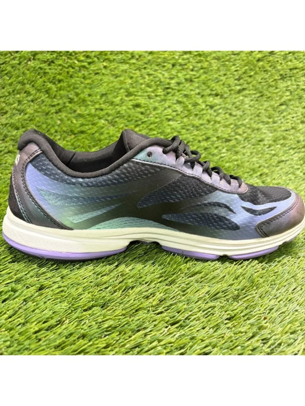 Ryka Devotion Plus 2 Womens Size 9 Black Blue Athletic Running Shoes Sneakers